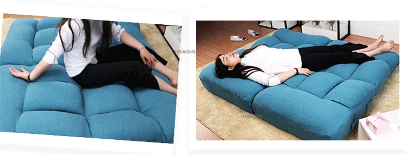 Creative Lying and Sleeping Living Room Sofa Japanese Tatami Bedroom Lazy Sofa Folding Backrest Lounge Chair Home Floor Chair