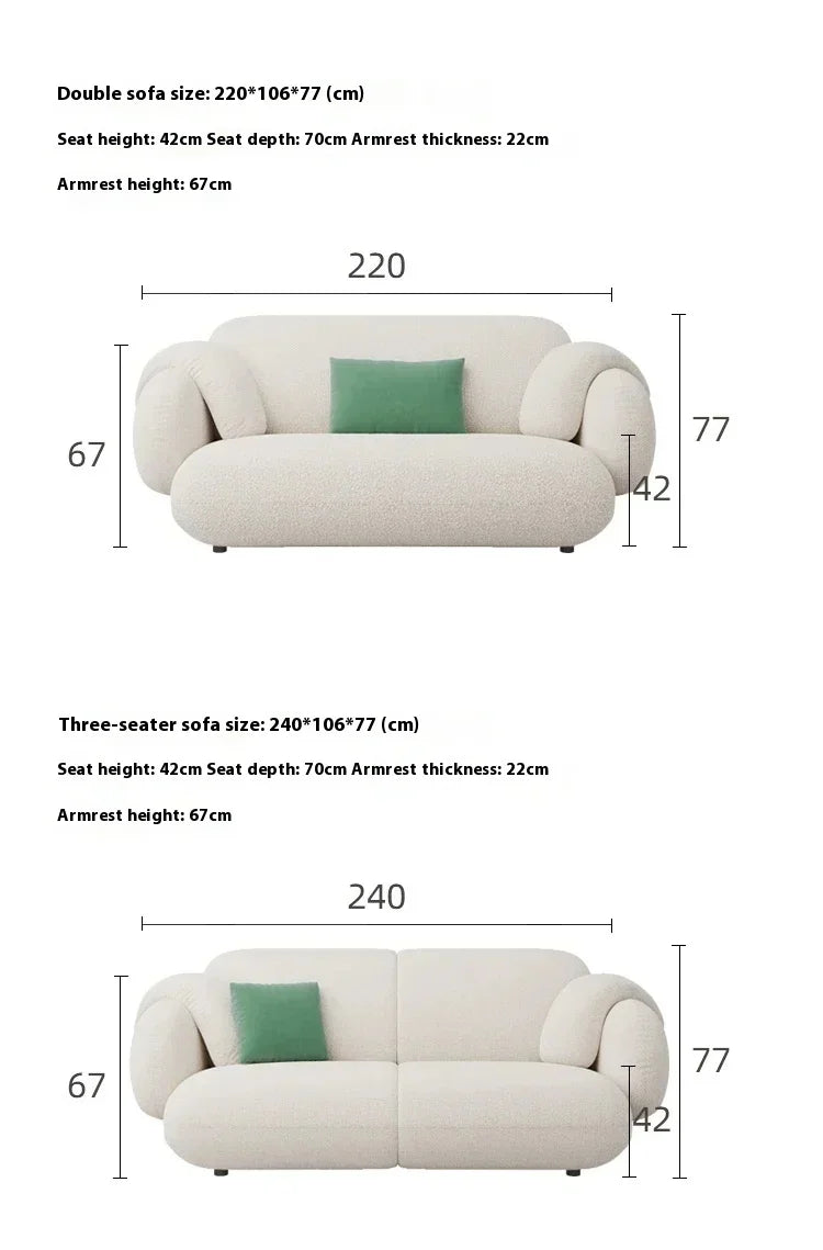 White Technology Cloth Sofa Set Modern King Size Foam Sponge Tatami Couch Large Reading Design Soft Big Bank Bedroom Furniture