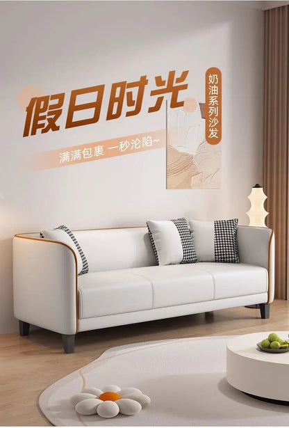 Italian light luxury cat claw cloth sofa small apartment living room double rental room bedroom apartment simple modern large so