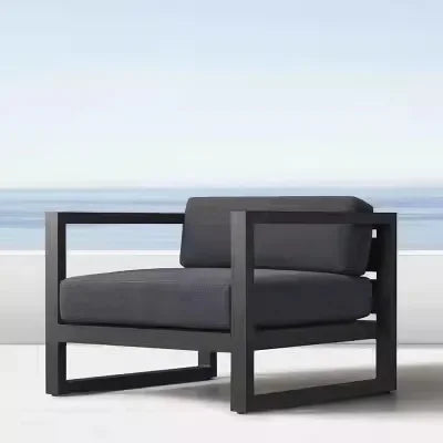 Nordic outdoor leisure sofa villa balcony wrought iron sunscreen  coffee table restaurant hotel open-air negotiation