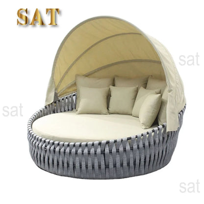 Garden Rope Outdoor Garden Furniture Lounge Daybed Sofa Outdoor Sunbed