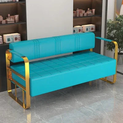 Same light luxury lounge chair, hair salon, nail salon, light luxury stainless steel sofa , lounge area