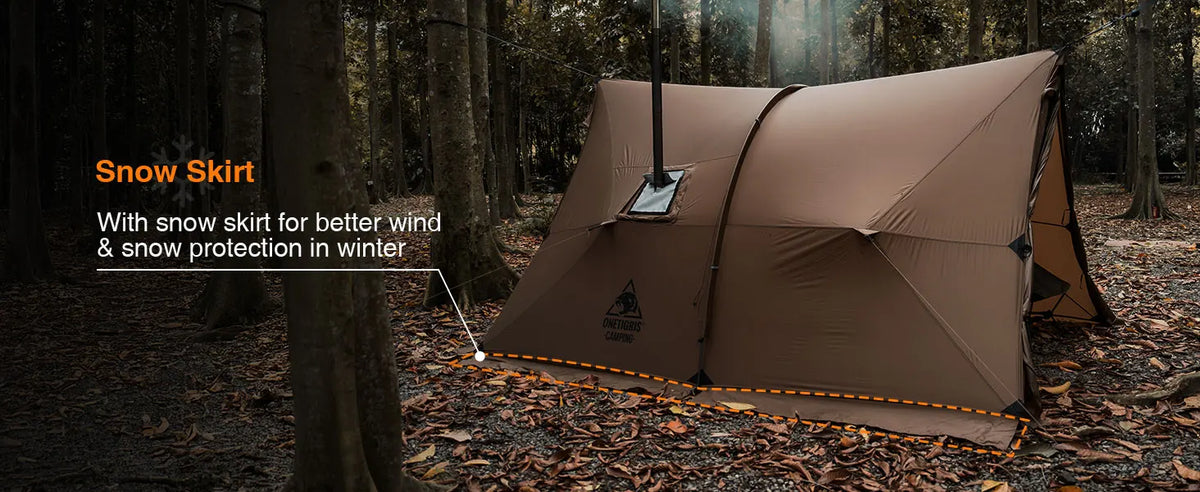 Onetigris ASH Hammock Canopy 4 Person Camping Hot Tent with Stove Jack 4 Season Waterproof Windproof for Survivalist Hiking