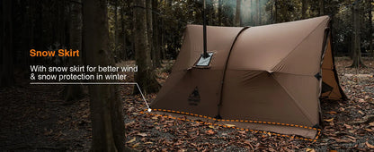 Onetigris ASH Hammock Canopy 4 Person Camping Hot Tent with Stove Jack 4 Season Waterproof Windproof for Survivalist Hiking