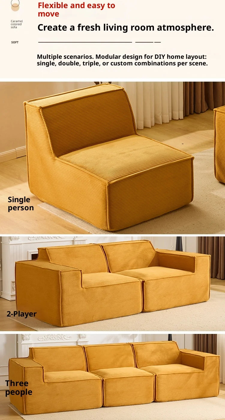 Vacuum compression sofa tofu block combination modern simple living room small apartment retro cross-border fabric furniture