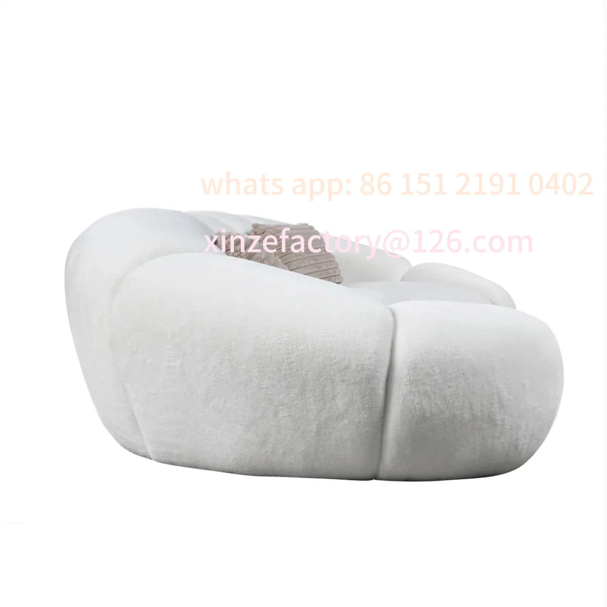 Customizable winter vintage butterscotch style sofa curved petal sofa Italian light luxury living room