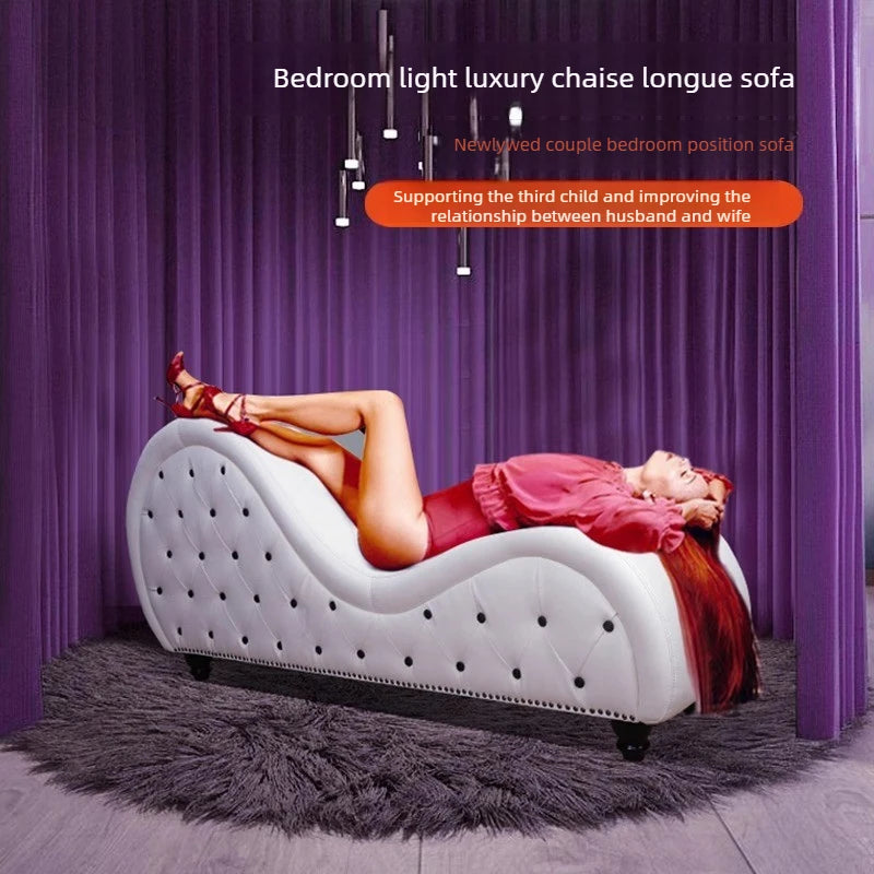 Hotel Bedroom Couple Lounge Chaise Sofa, Casual Reclining Love Seat, Modern Intimacy Chair for Couples