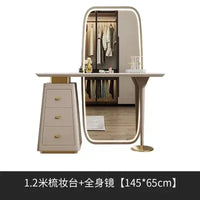 Multifunctional White Makeup Table with Drawers, Nordic Style Luxury Dressing Cabinet for Home Furniture