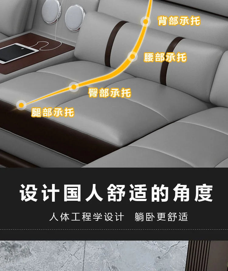 Multifunction Apartment Sofas Recliner Luxury Massage Comfortable Sofas Leather Electric Canape Salon De Luxe Home Furniture
