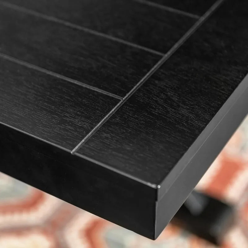 6 to 8 Person Wood Modern Farmhouse Expandable Dining Room Table with Leaf Kitchen Dining Chairs, 60 Inch, Antique