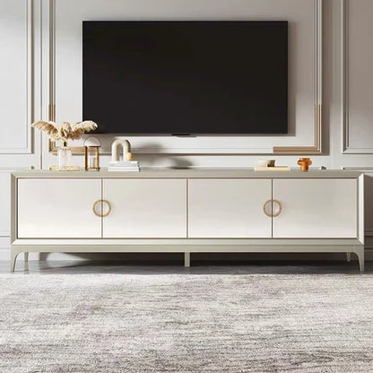 Leather sofa combined living room size apartment Italian light luxury high-end luxury solid wood furniture