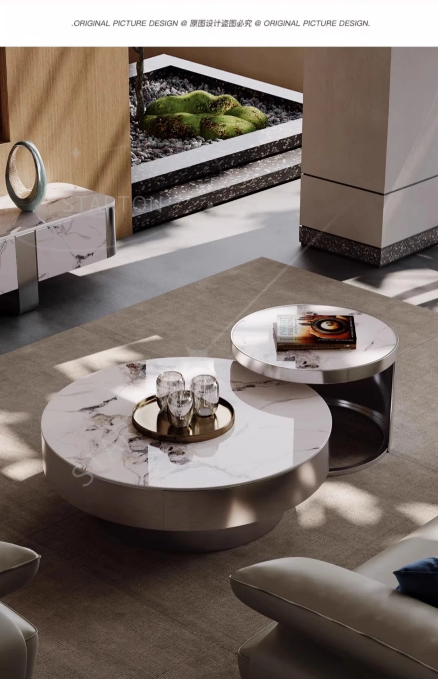 Aesthetic Coffee Table Round Storage Designer Modern Coffee Table Small Salon Metal Mesa De Centro Sala Home Furniture