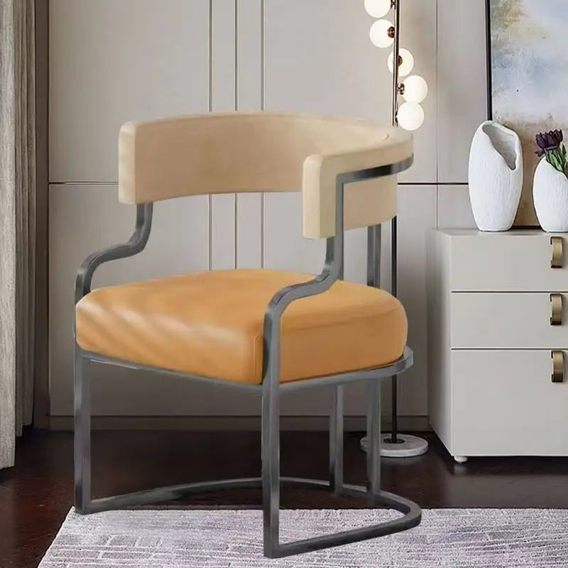 Modern Light Luxury Accent Chair Premium Dining Chair for Salon Reception Office Conference Hotel Lounge Makeup Nail Studio