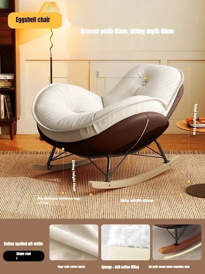 Simple Penguin Rocking Chair,Balcony Sofa,Home Leisure Chair,Living Room Honeycomb Lazy Leisure Rocking Chair Recliner Chairs