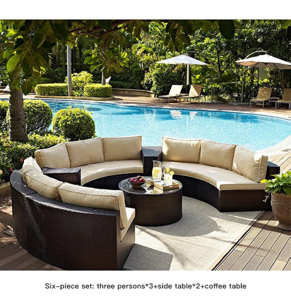 Campingaz Sofa Set House Garden Outdoor Lounge Set Simple Gray