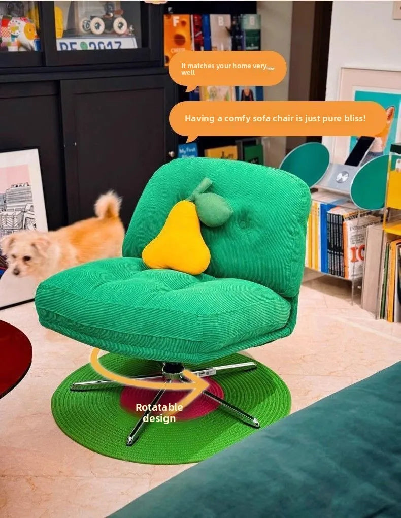 Modern Living Room Furniture Single Sofa Chair Corduroy Lounge Chair, Small Space Accent Chair Comfortable Reading Chair