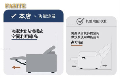 Leather sofa, electric living room, home theater sofa, modern function, adjustable leg support, one layer cowhide sofa