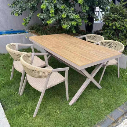 Outdoor Garden Furniture Sets Waterproof Open-air Balcony Aluminum Alloy Chair Outdoor Furniture Sets Courtyard Table and Chair