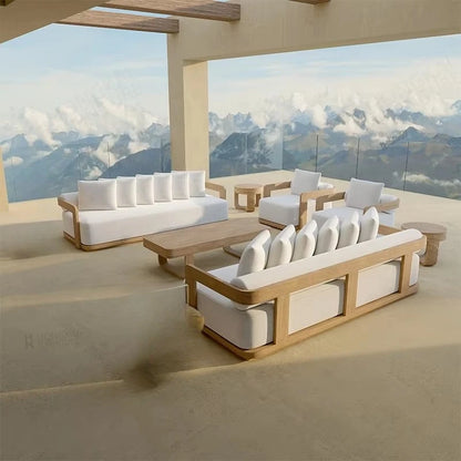 Patio Aluminum Furniture Comfortable Thick Upholstered Cushions Quick Dry StyleSofa Set for Garden Living Room Courtyard