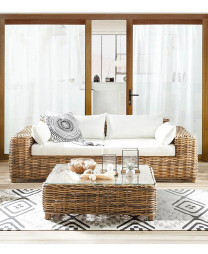Outdoor rattan sofa  terrace leisure waterproof sunscreen balcony rattan chair outdoor villa garden combination