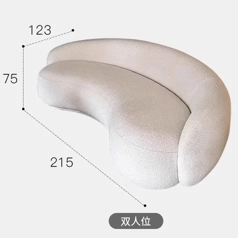 Cashew sofa Nordic light luxury modern simple living room fabric sofa combination straight row sofa