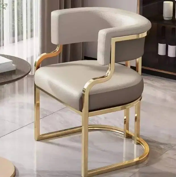 Luxury Dining Chairs Hotel Sales Office Receives Mahjong Sofa Chairs To Discuss Makeup Chairs in Nail Shops Velvet Bar Stool Hig