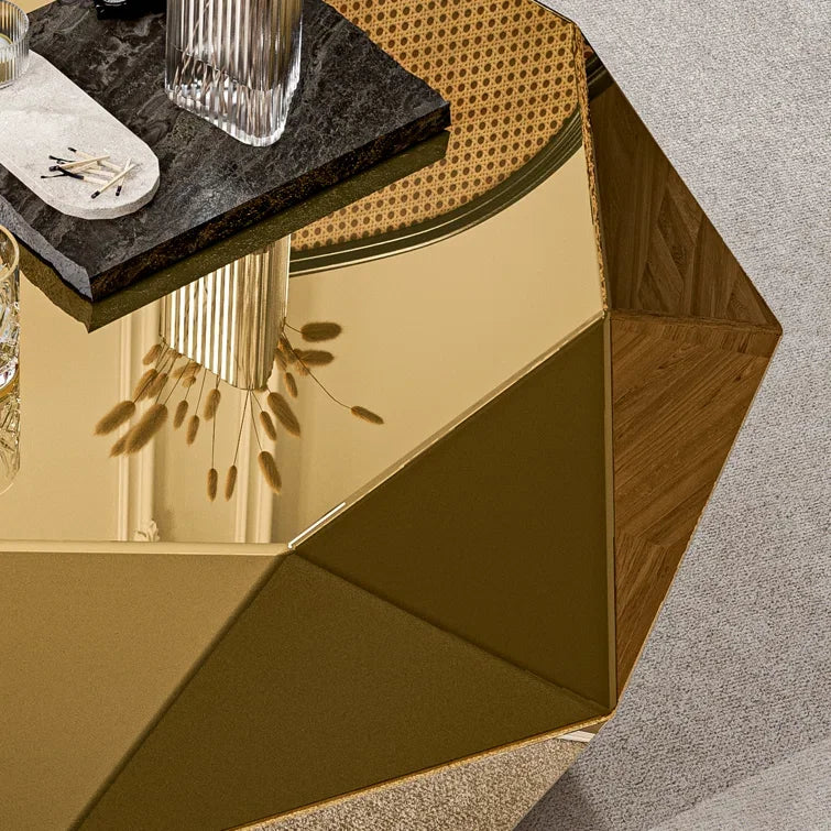 Modern fashion design rhombus coffee table stainless steel home hotel living room furniture