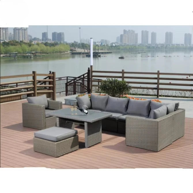 Cnlf Simple Design Hot Sale Outdoor Furniture Courtyard Leisure Rattan Sofa