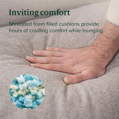 ZINUS Aidan Sling Accent Chair, Metal Framed Armchair with Shredded Foam Cushioning, Dark Grey