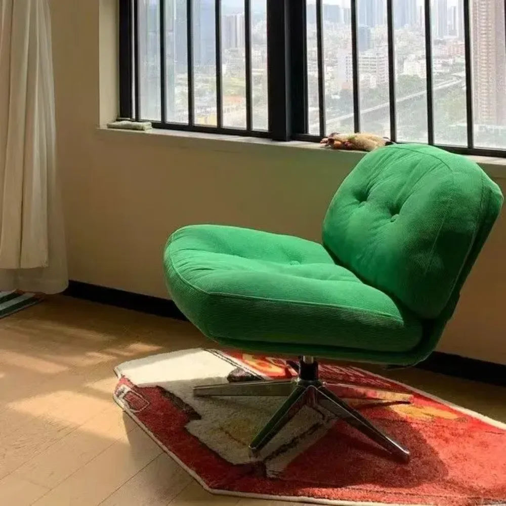Modern Living Room Furniture Single Sofa Chair Corduroy Lounge Chair, Small Space Accent Chair Comfortable Reading Chair