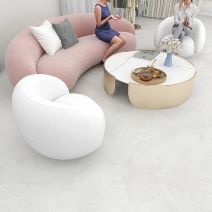 -Modern Light Design Luxury Nordic Velvet Curved Comfortable Living Room Armrest Sofa