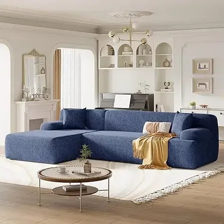 #For L-Shaped Modular Sectional Sofa, 3-Seater Comfy Cloud Couch with Ottoman/Chaise & 5 Pillows for Living Room Bedroom&
