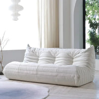 Drop Shipping Nordic White Living Room Sofa 3 Seater Couch Compressed Vacuum Foam Floor Lazy Chair Sofa Set