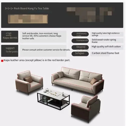 Designer Luxury Living Room Sofa Set Minimalist Beige Sectional Modern Nordic Sofas Puffs Double Canape Salon Home Furniture