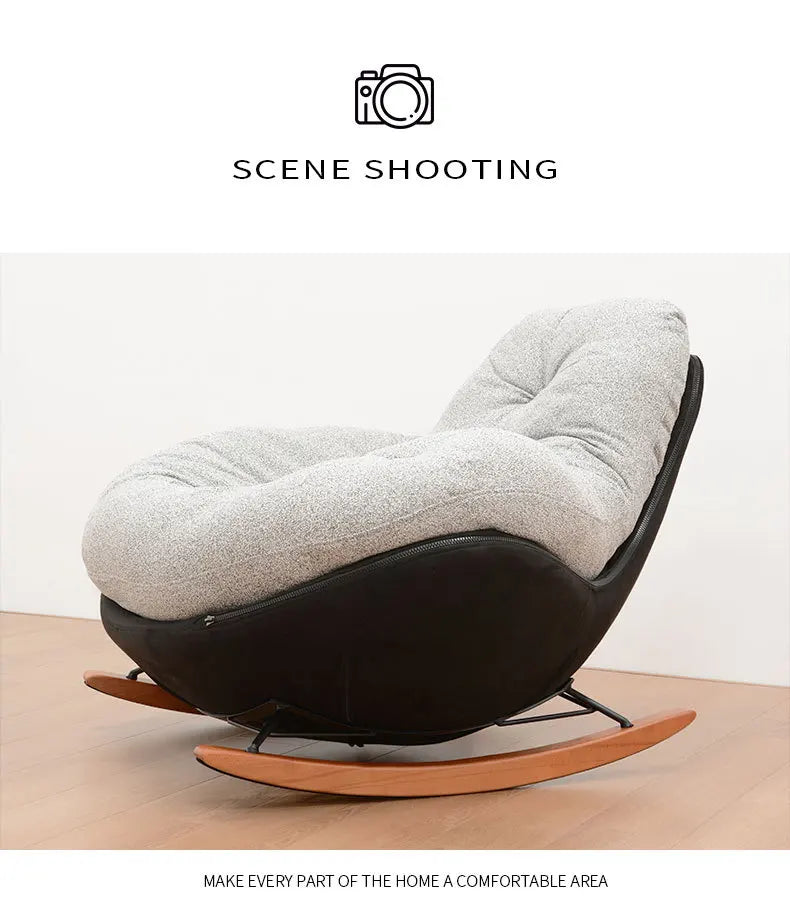 Nordic Relax Living Room Chairs Rocking Sofa Modern Comfortable Living Room Chairs Italian Design Home Furniture Cadeiras FYLC