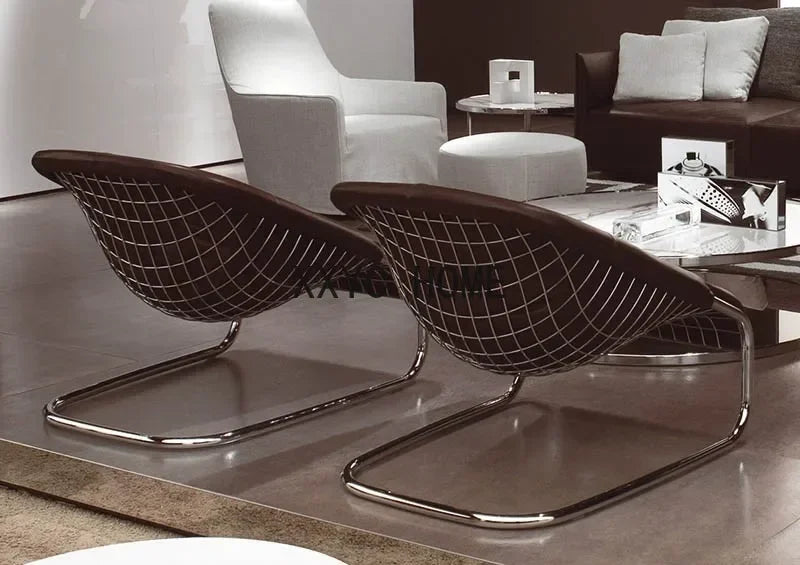 Nordic Light Luxury Villa Cafe Leisure Chair Italian Minimalist Living Room Recliner