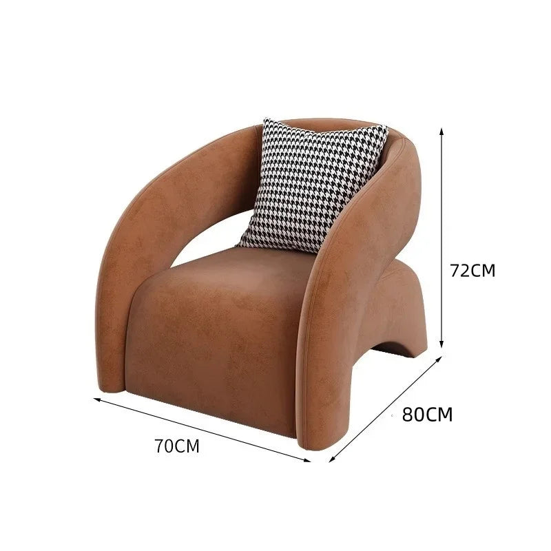 Nordic design single sofa modern minimalist light luxury living room balcony leisure tiger chair  FT