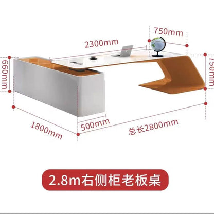 Modern simple class desk baking paint general manager boss table atmospheric office light luxury fashion desk boss table