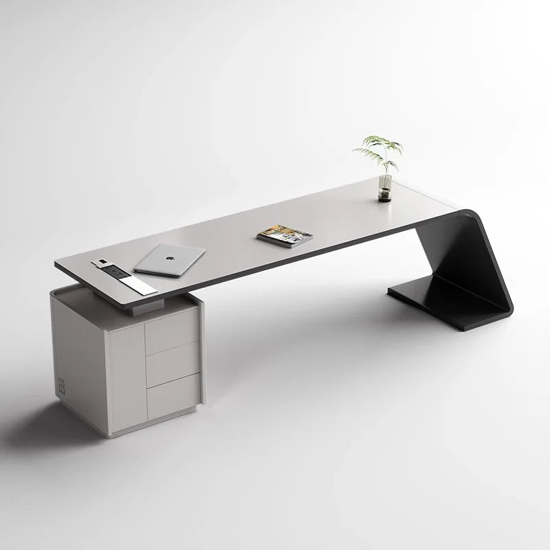 Table Bureau Blanc Mesas Gaming Tables Rotating Bookcase Office Furniture Offices Wood Desk Organizer Laptop Stand Room Desks