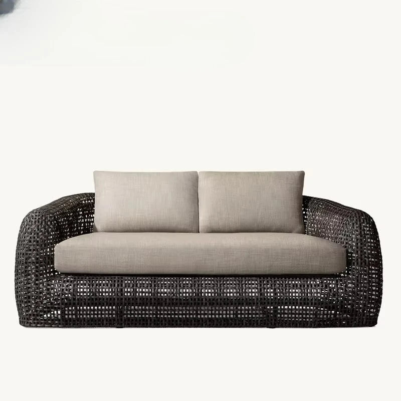 -Modern All-Weather Wicker Garden Furniture Set Aluminum Frame Patio Sofas for Hotel Leisure Use