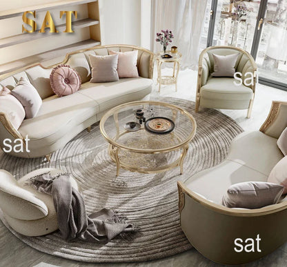 mz- Modern Modular Sectional Sofa Luxury Gold Sofa Set Furniture American Curved Upholstery Living Room Sofas for Home Hotel~