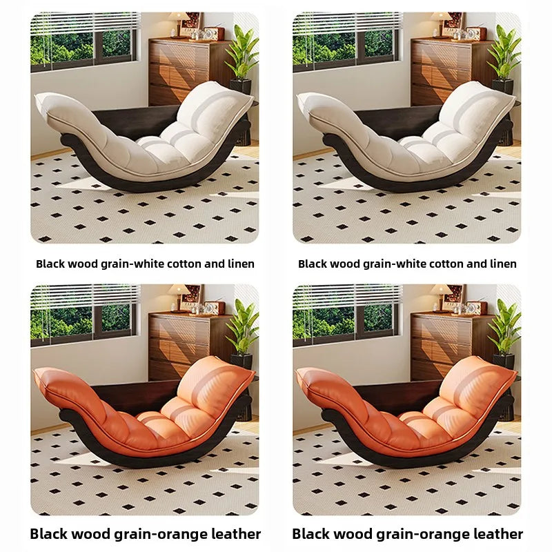 Rocking chair adult 2024 new lazy sofa balcony single sleeping master bedroom recliner leisure banana chair