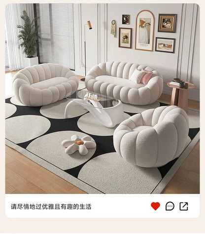 Cloud Sofa Plush Pumpkin Sofa Combination Soft And Comfortable Modern Living Room Sofa Suite Apartment Home Decoration Furniture