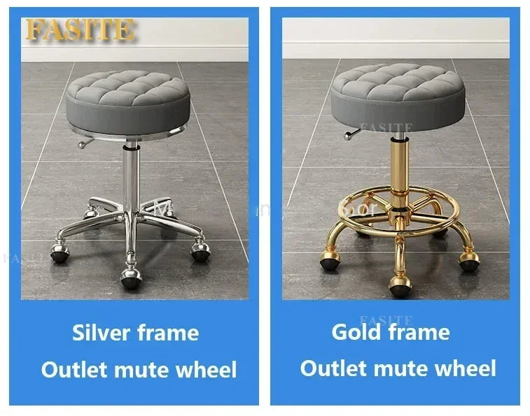 Rolling Hydraulic Chair Beauty Salon Stool Hairdressing Wheeled Beauty Tattoo Chairs Swivel Sedia Commercial Furniture