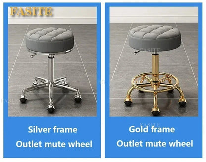 Rolling Hydraulic Chair Beauty Salon Stool Hairdressing Wheeled Beauty Tattoo Chairs Swivel Sedia Commercial Furniture