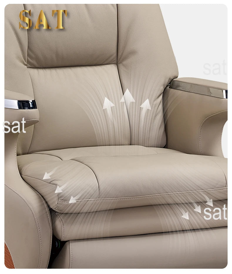/Modern Office Chair Electric Massage Luxury Ergonomic Executive Footrest Boss Chair Comfortable Sillas De Oficina Furniture