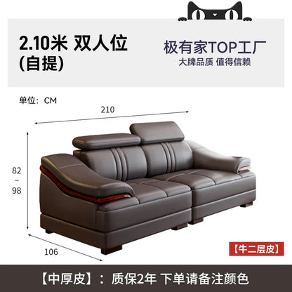Floor Designer Living Room Sofas Couch Leather Nordic Minimalist Sofas Relaxing Room Decor Sillon Cama Lounge Suite Furniture
