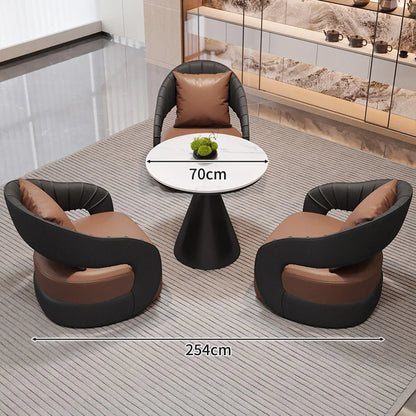 YJQ Business Negotiation Table and Chair Set for Sales Office, Hotel Lobby Reception, Guest Reception, and Rest Area Sofa