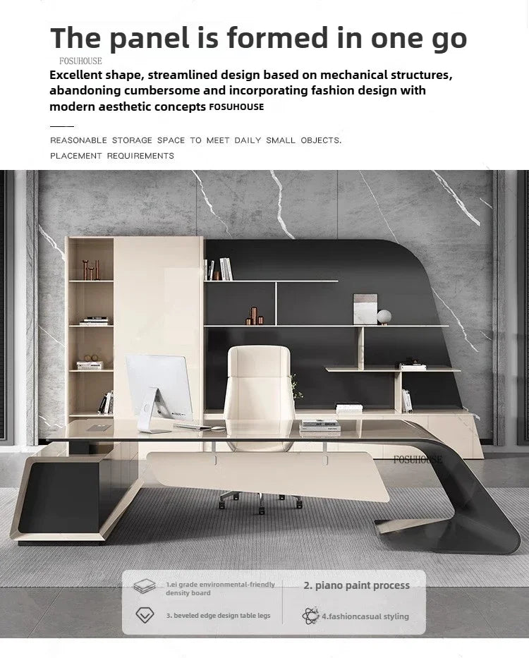 Minimalist Luxury Boss Office Desks Work Desk Corner Executive Table Home Study Desktop Computer Table for Office Furniture