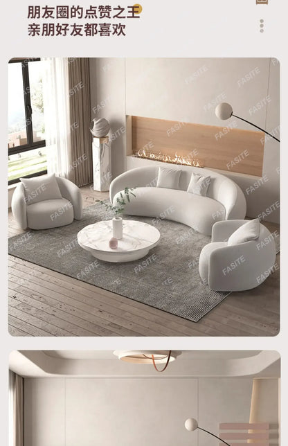 Italian Banana Sofa Minimalist Shaped Sofa Living Room Simple Modern Arc Cashew Sofa-high qualit